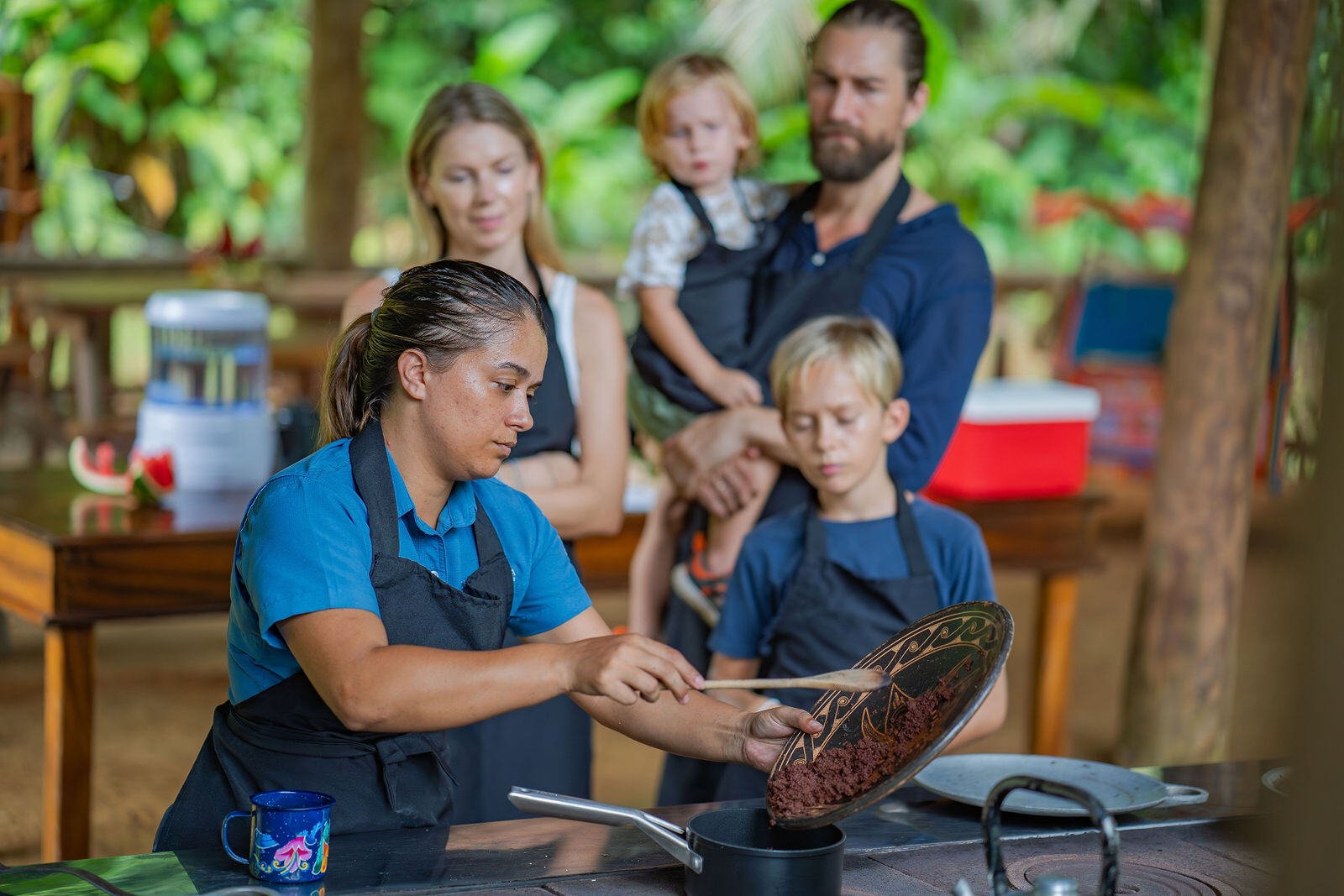 family cooking