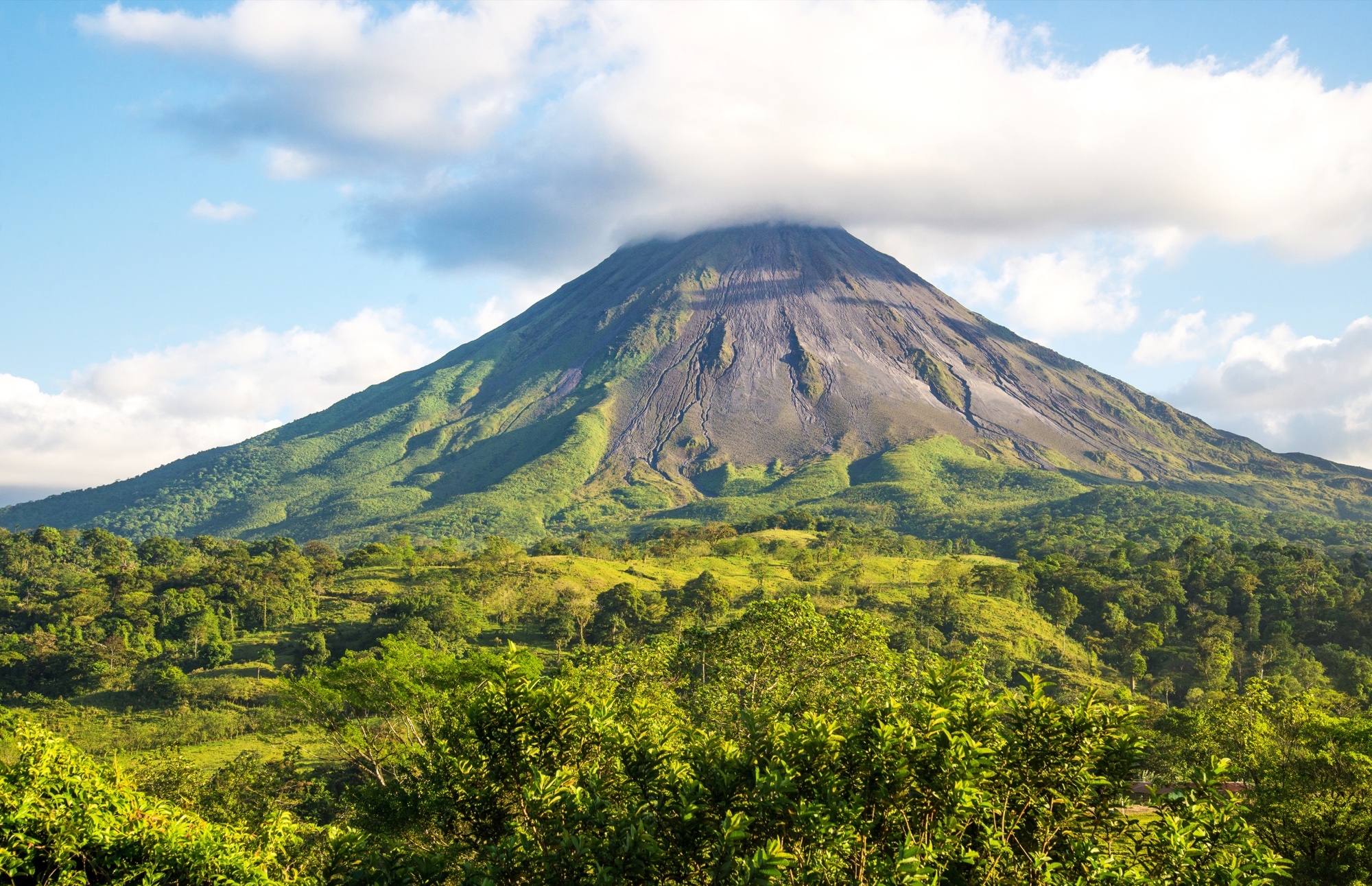 Arenal Volcano viewed from the air