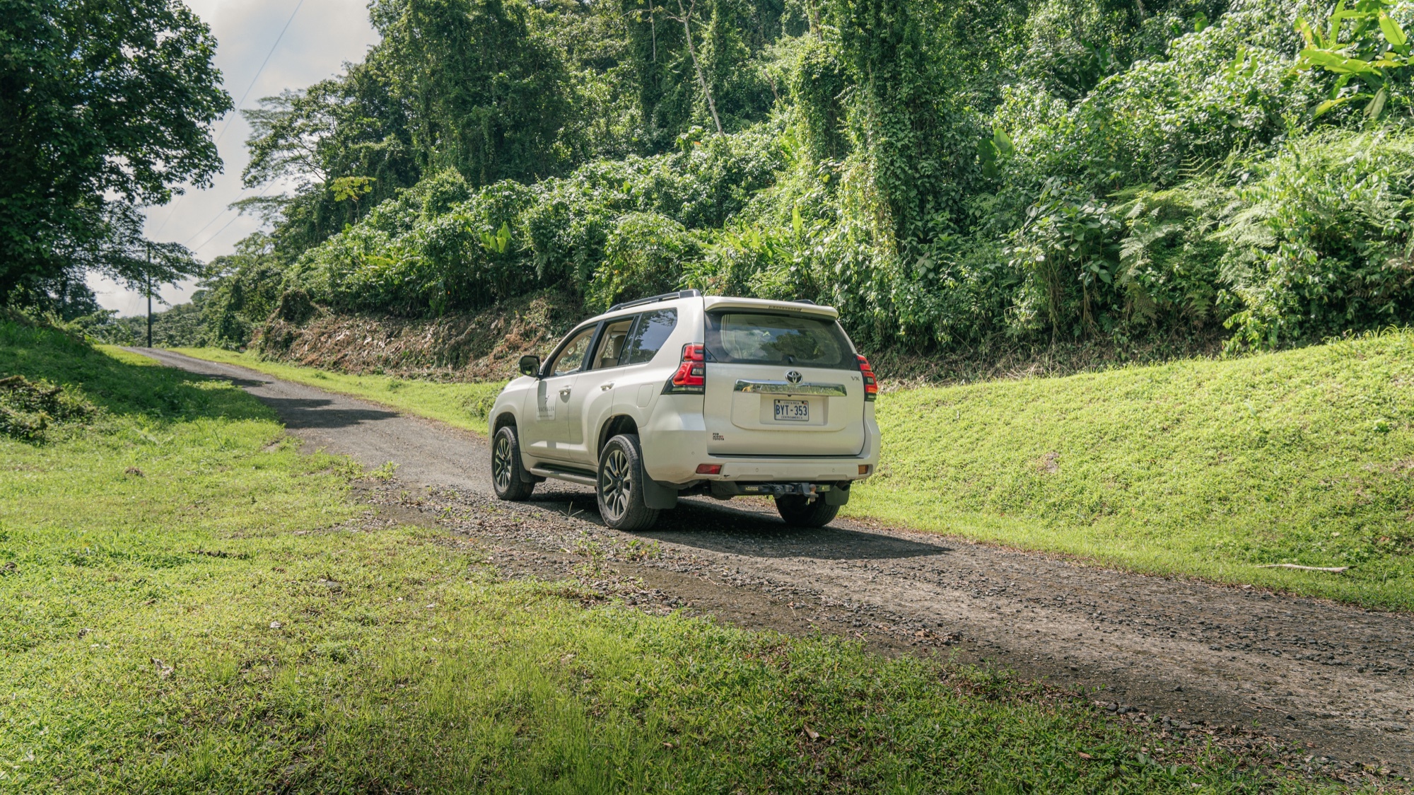 Driving through the Costa Rican countryside