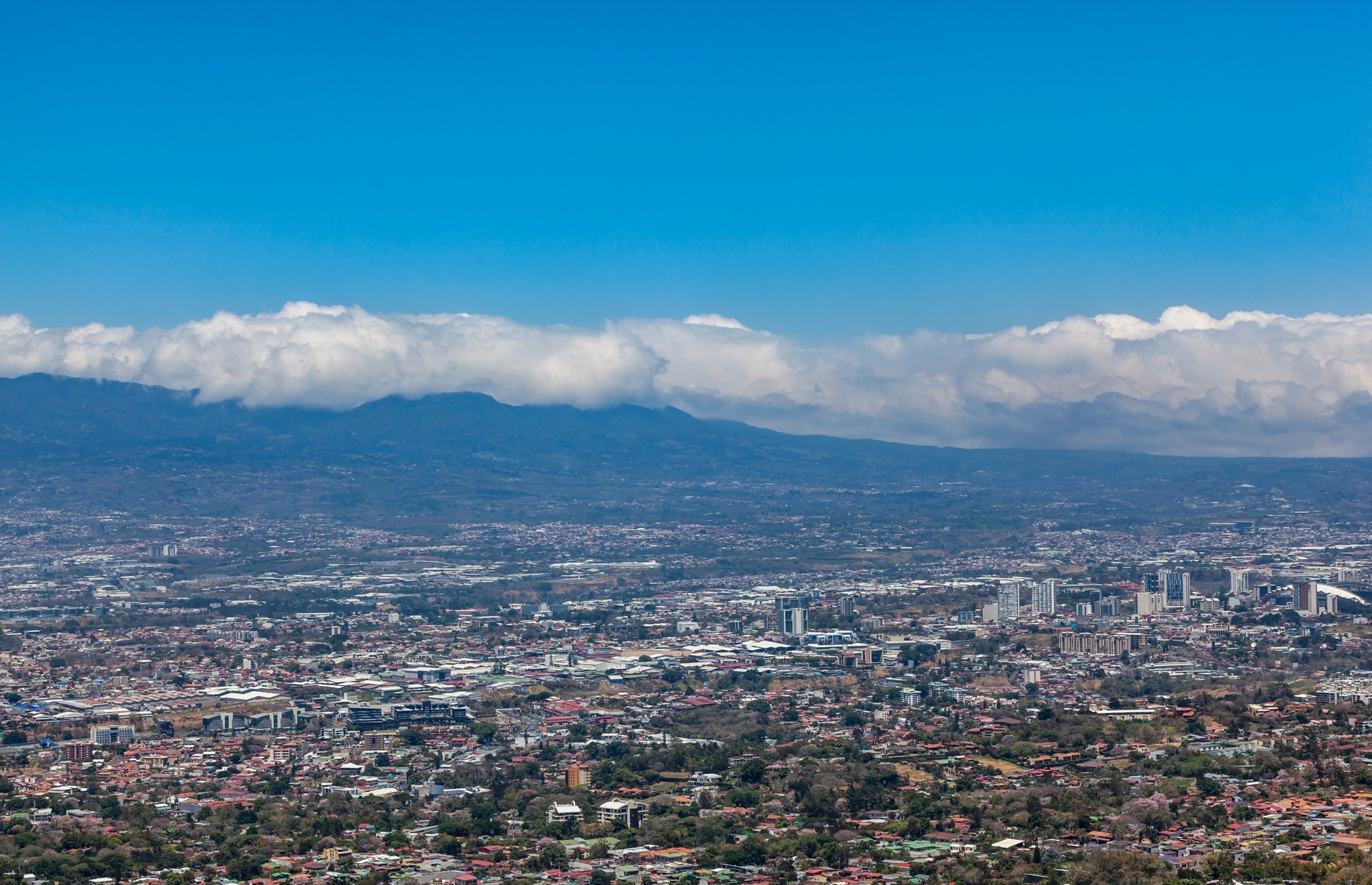 Aerial view of San José, Costa Rica